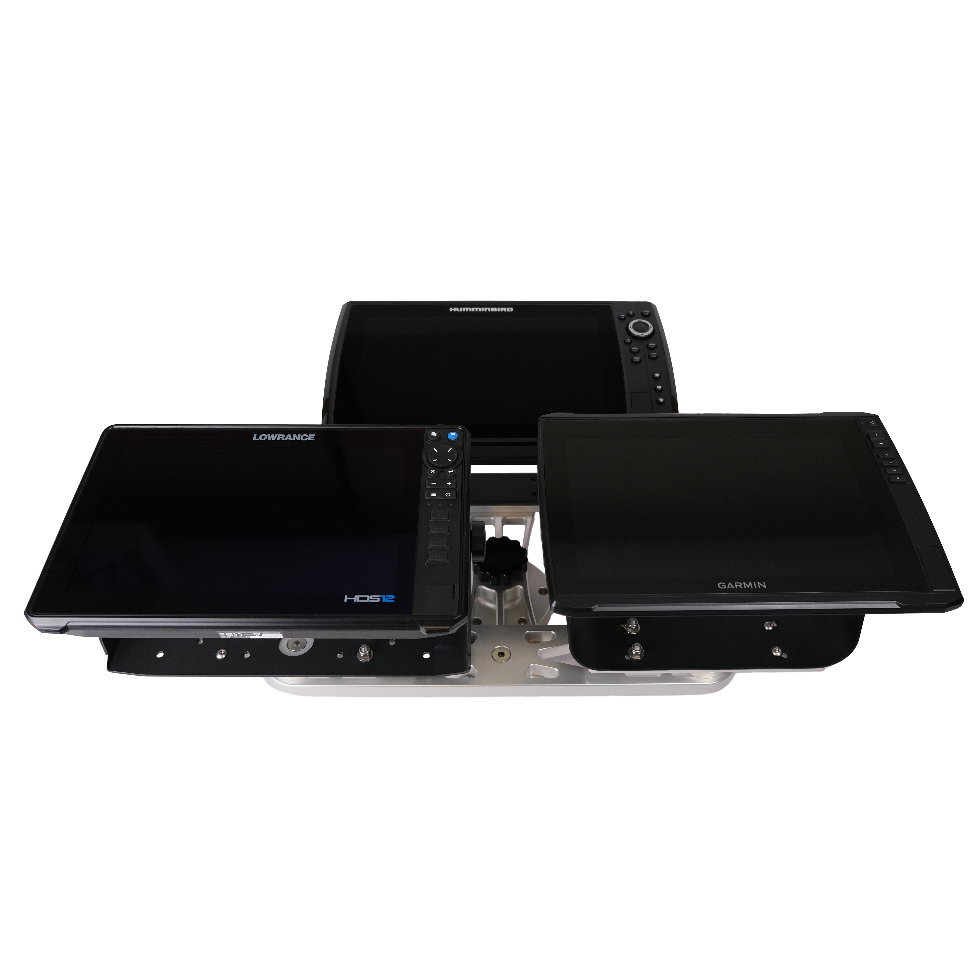 Geigertec Low Profile Triple Mount ekkoloddfeste 3x12" aluminium
