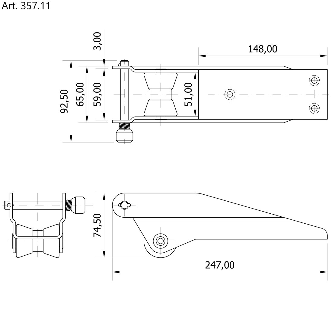 Mavi Mare 357.09 baugrulle anker til 10 kg rustfritt