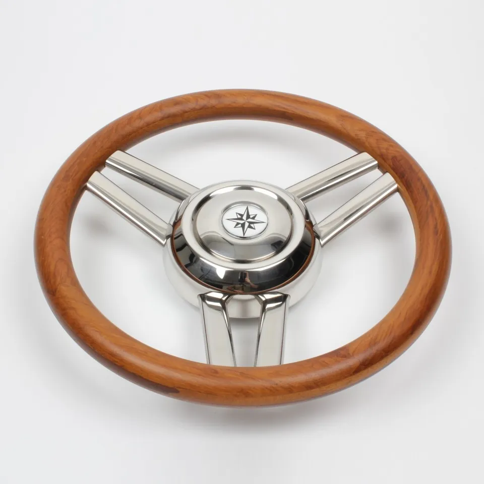 Mavi Mare V.BG35 båtratt rustfritt 350 mm teak