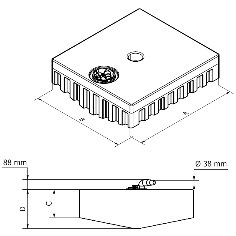 Can SB 01.9025 drivstofftank 255 liter stor