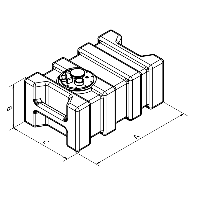 Can SB 01.2022 drivstofftank 65 liter fast