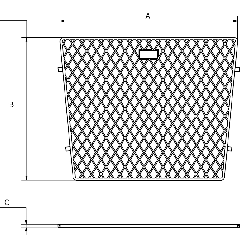 Can SB 22.1030 hekkplate 450x360 mm hvit