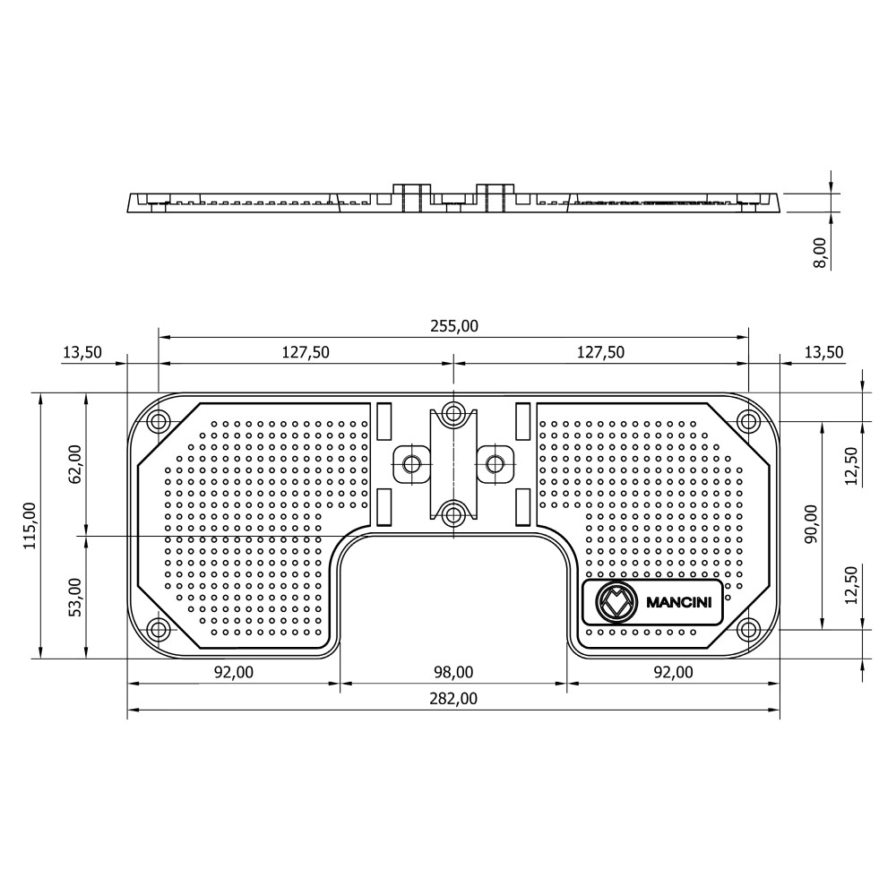 MAVI MARE A.265 akterspeilplate aluminium