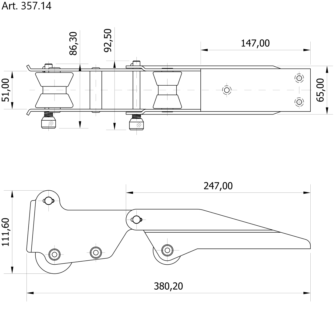 Mavi Mare 357.12 baugrulle rustfritt stål til 10 kg anker