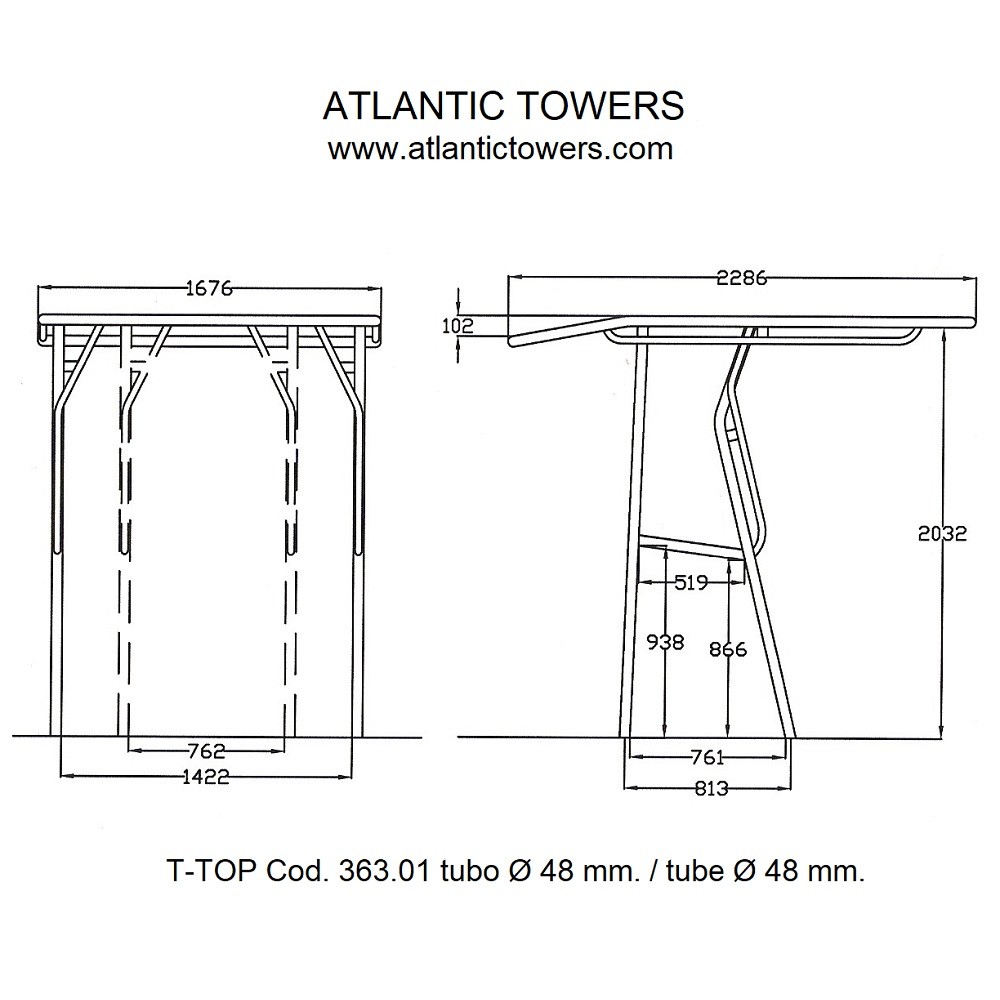 Mavi Mare 363.01 T-top aluminium stor – hvit duk