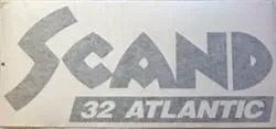 Agder Boat Scand 32 Atlantic logo dekal sort