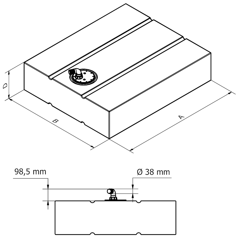 Can SB 01.8010 vanntank 330 liter stor