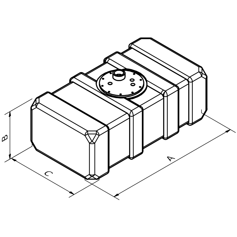 Can SB 01.2060 vanntank 53 liter 800 mm
