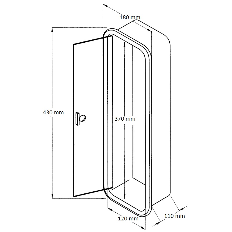 Can SB 10.2434 brannslukkerholder 1 kg svart
