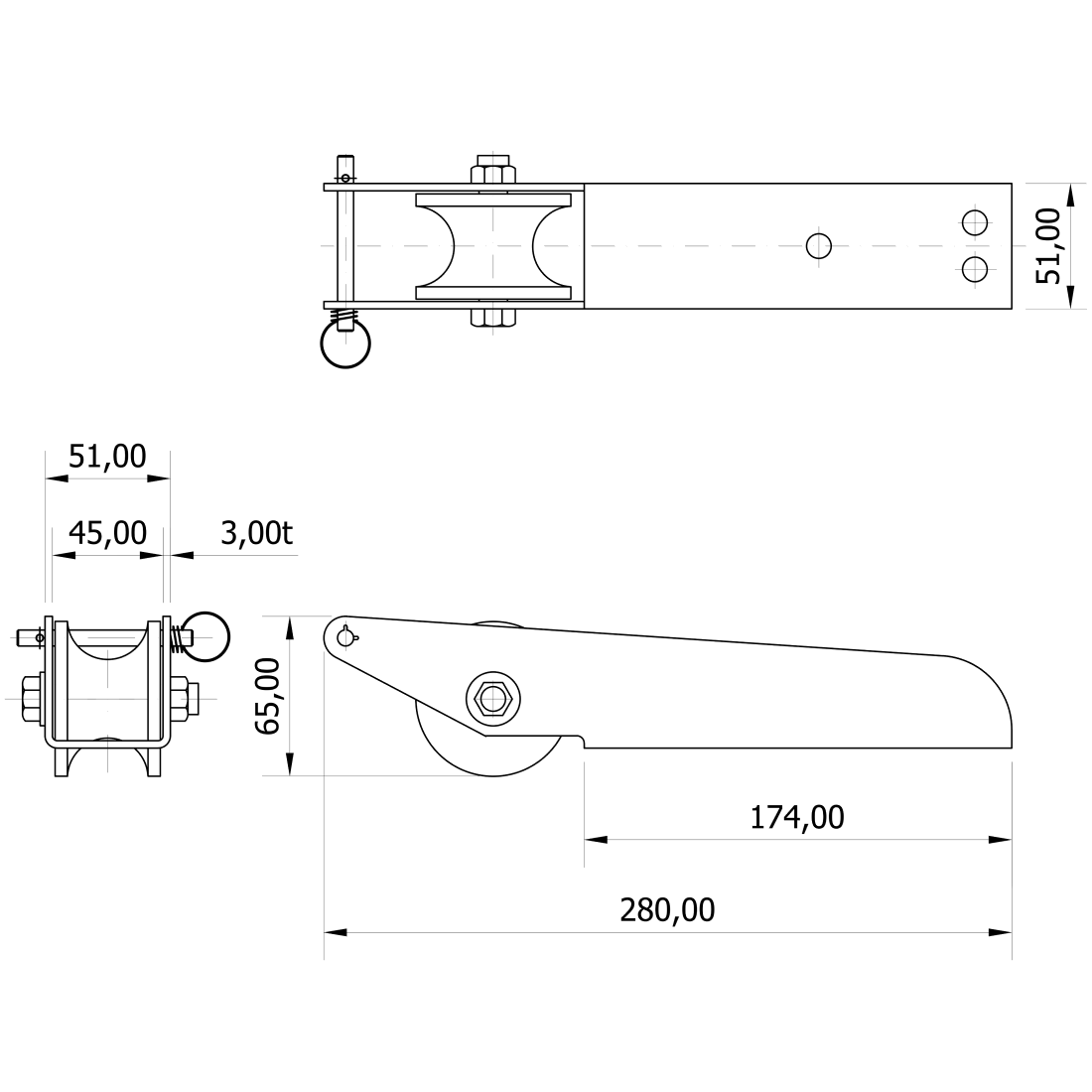 Mavi Mare 357.16 baugrulle rustfritt stål til 10 kg anker