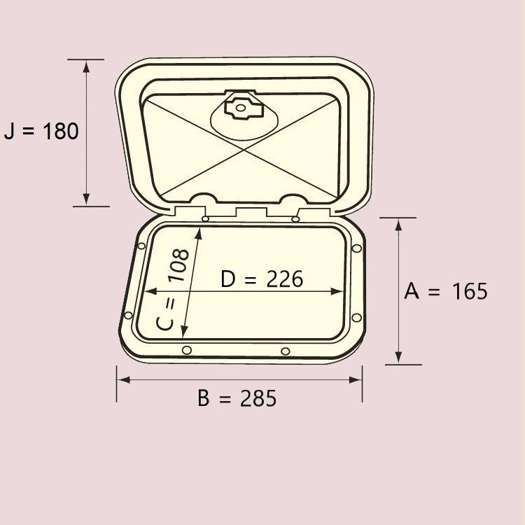 Mavi Mare 339.04 inspektionsluke 28,5x16,5 cm