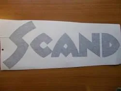 Scand logo båtmerke 35,5 cm sort