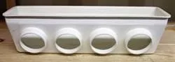 Agder Boat ventilboks til rist 450 mm hvit 8 klaffer