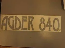 Agder Boat 840 logo mørk blå ny type fra 2004