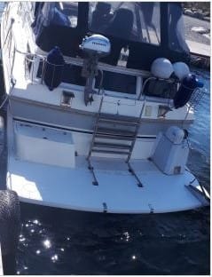 Agder Boat teaktrinn 64x23 mm 630 mm til badetrapp