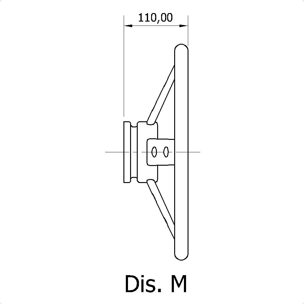 Mavi Mare V.L32 båtratt nylon 320 mm 4-eiket