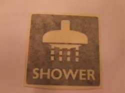 Agder Boat Logo Shower skilt dusj selvklebende