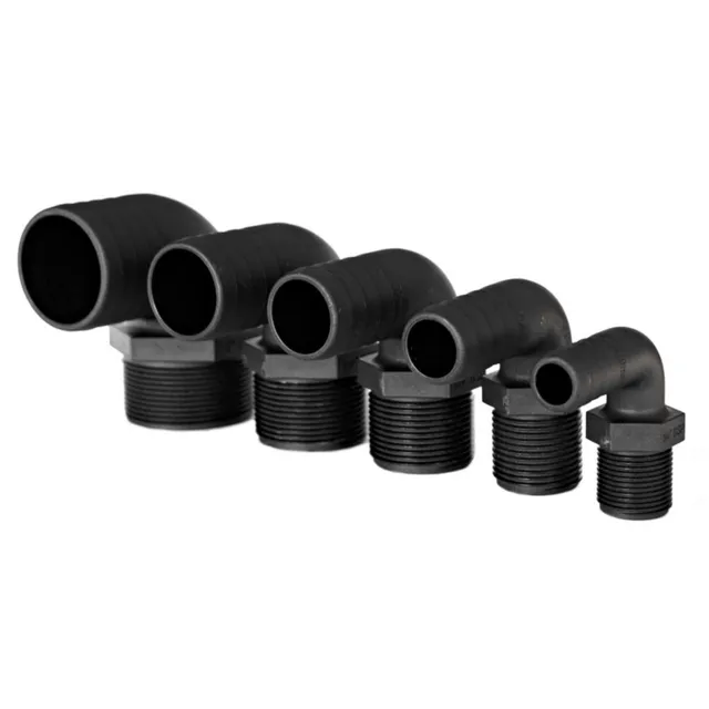 Can SB 12.4876 slangenippel 90° 1/2" 13 mm sort
