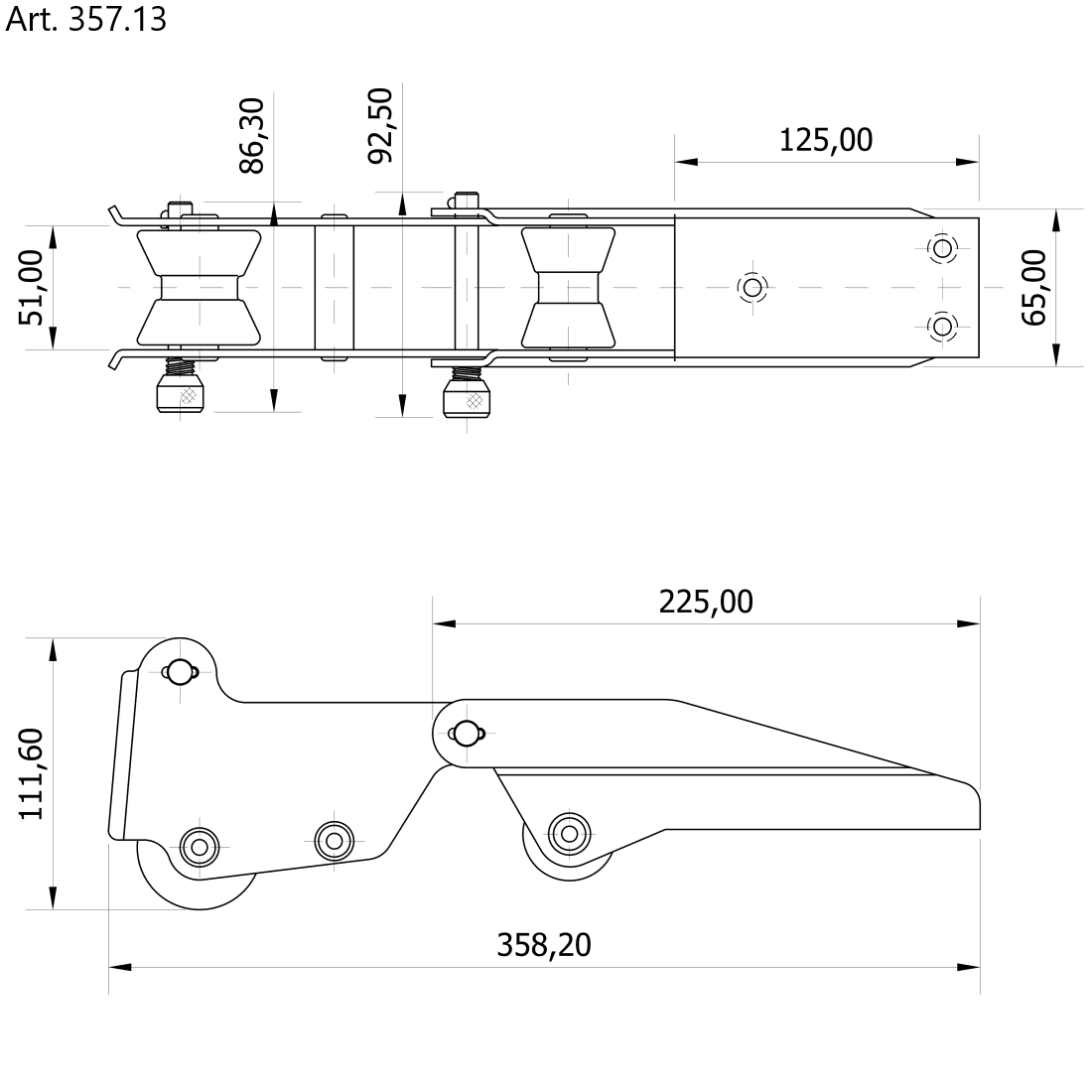 Mavi Mare 357.12 baugrulle rustfritt stål til 10 kg anker