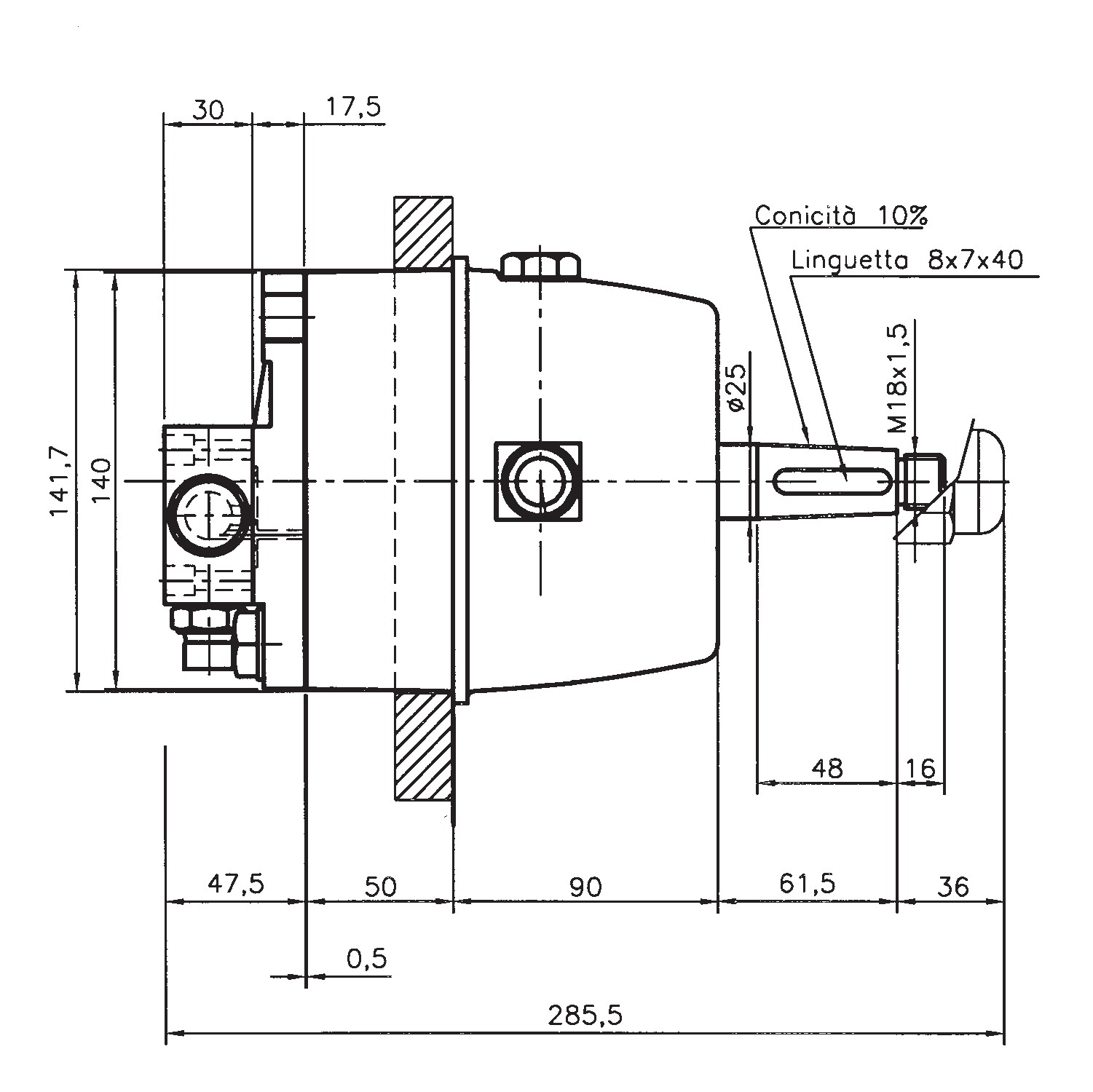 Mavi Mare GM70/60-GM70/68 hydraulikkpumpe arbeidsbåt
