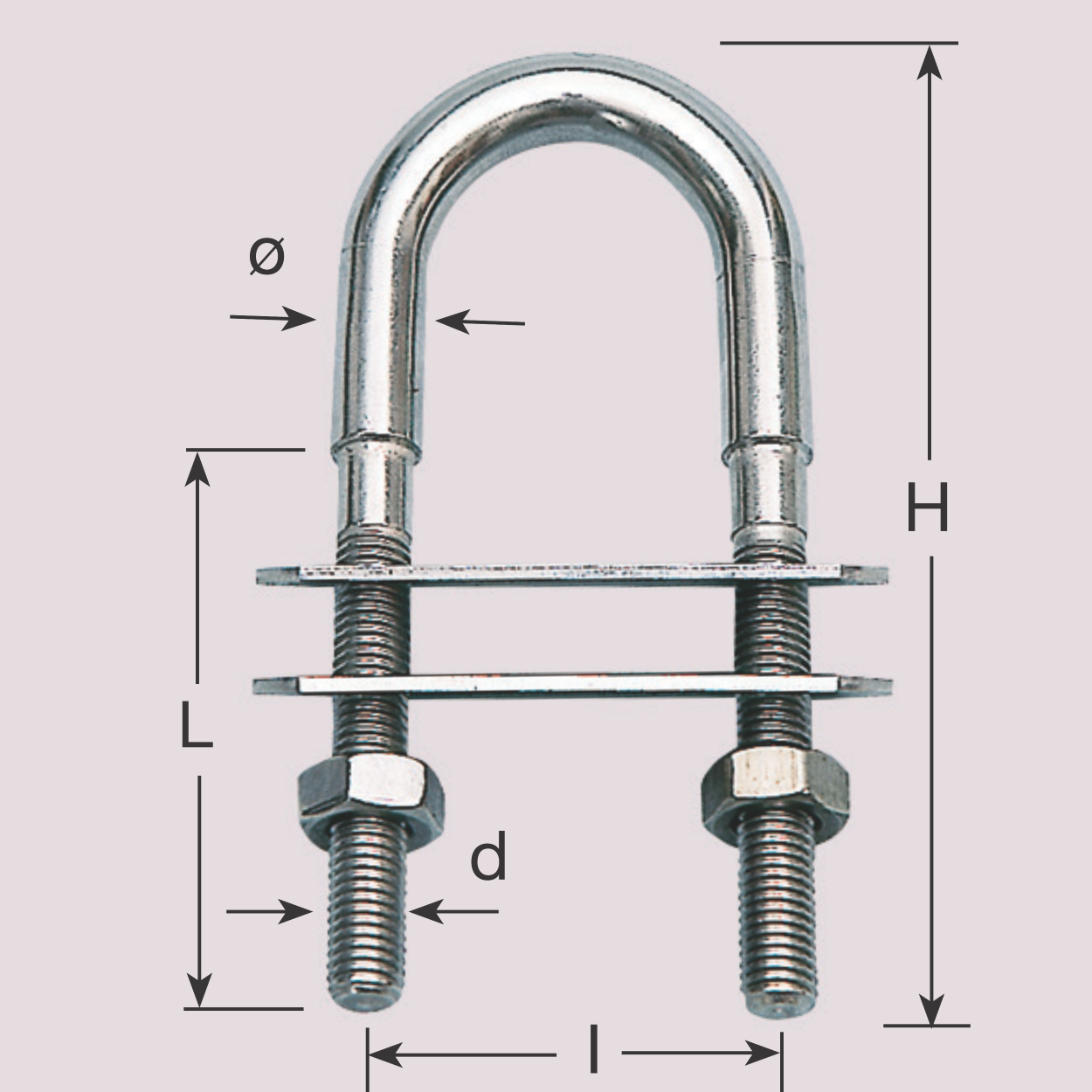 Mavi Mare 128.02L U-bøyle rustfritt 316