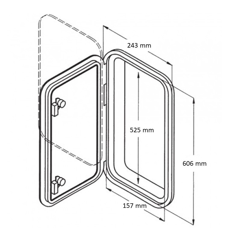 Can SB 21.2790 inspeksjonsluke 180° hvit ASA
