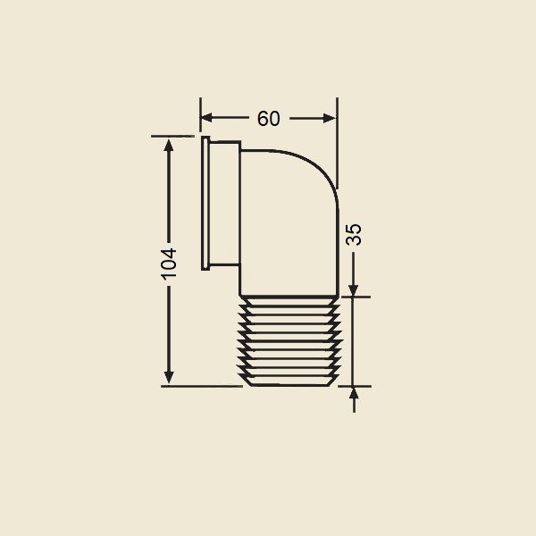 Mavi Mare 233.08 slangebend 90 grader nylon