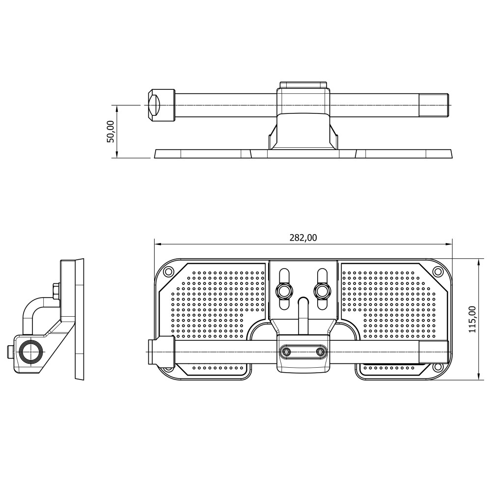 Mavi Mare A.260 plate til akterspeil aluminium