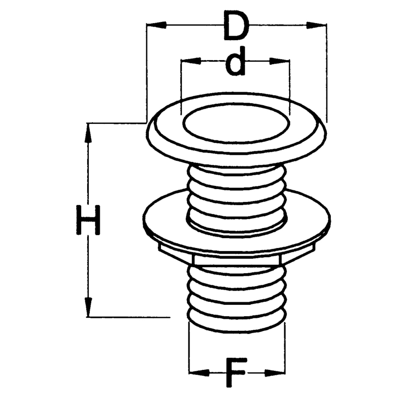 Can SB 18.2367 avløpshylse 62 mm 1" hvit plast