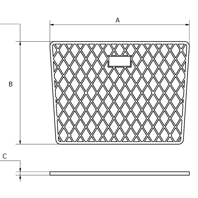 Can SB 22.1020 hekkplate 300x220 mm hvit