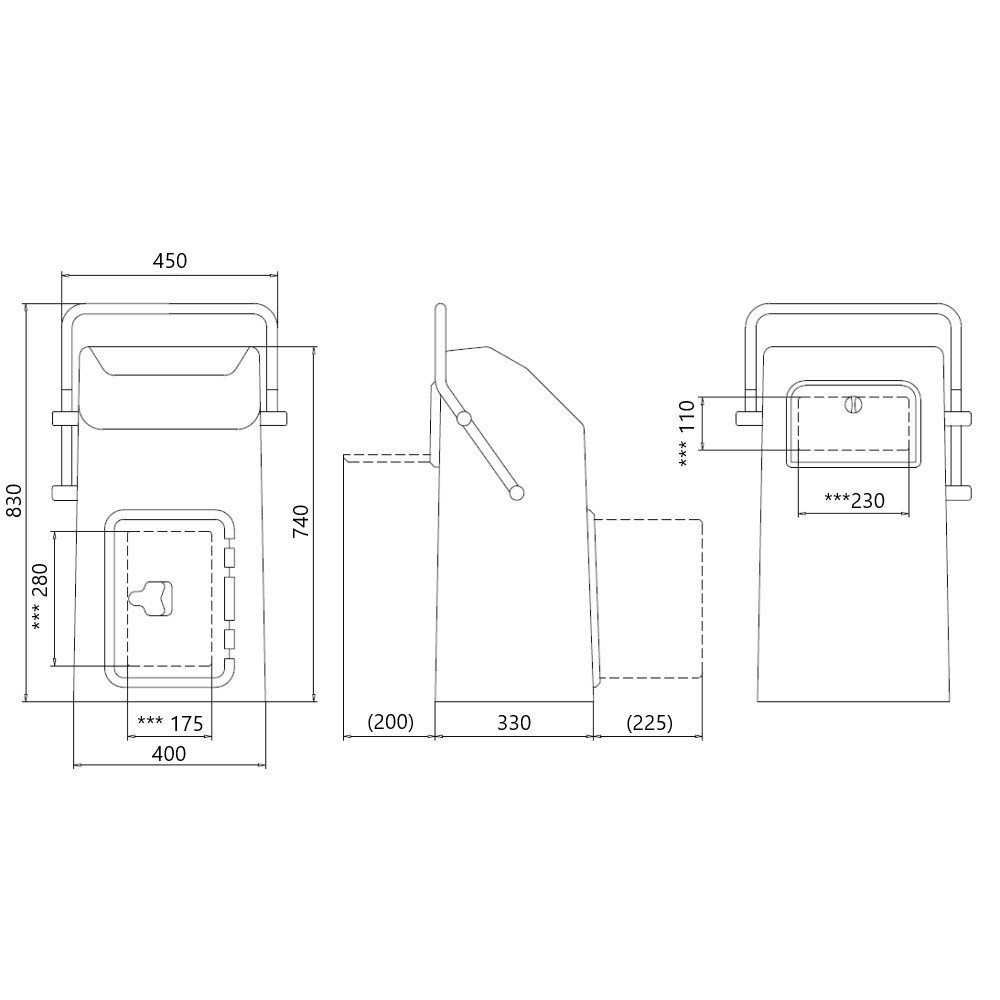 MAVI MARE P.84 styrkonsoll glassfiber med oppbevaring
