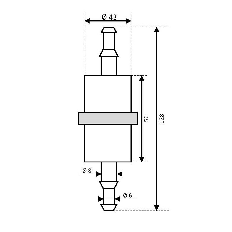 Can SB 13.2565 drivstoffilter diesel 2000-3500 cc