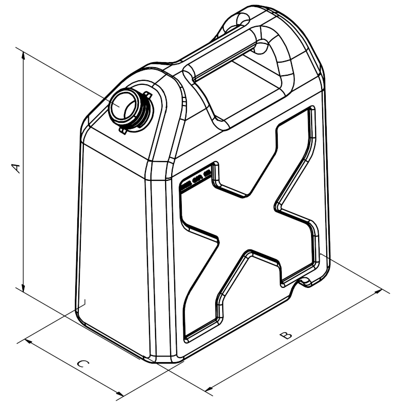 Can SB 02.4500 drivstoffkanne 5L båt