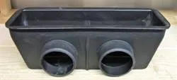 Agder Boat Ventilboks sort for 2 slanger 5 klaffer