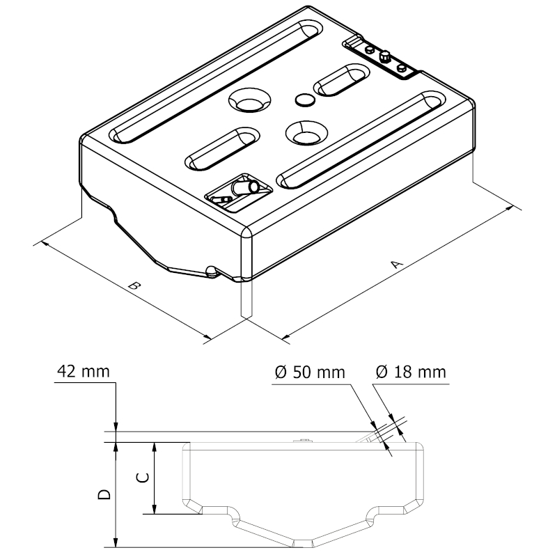 Can SB 01.9040 drivstofftank 356 liter stor
