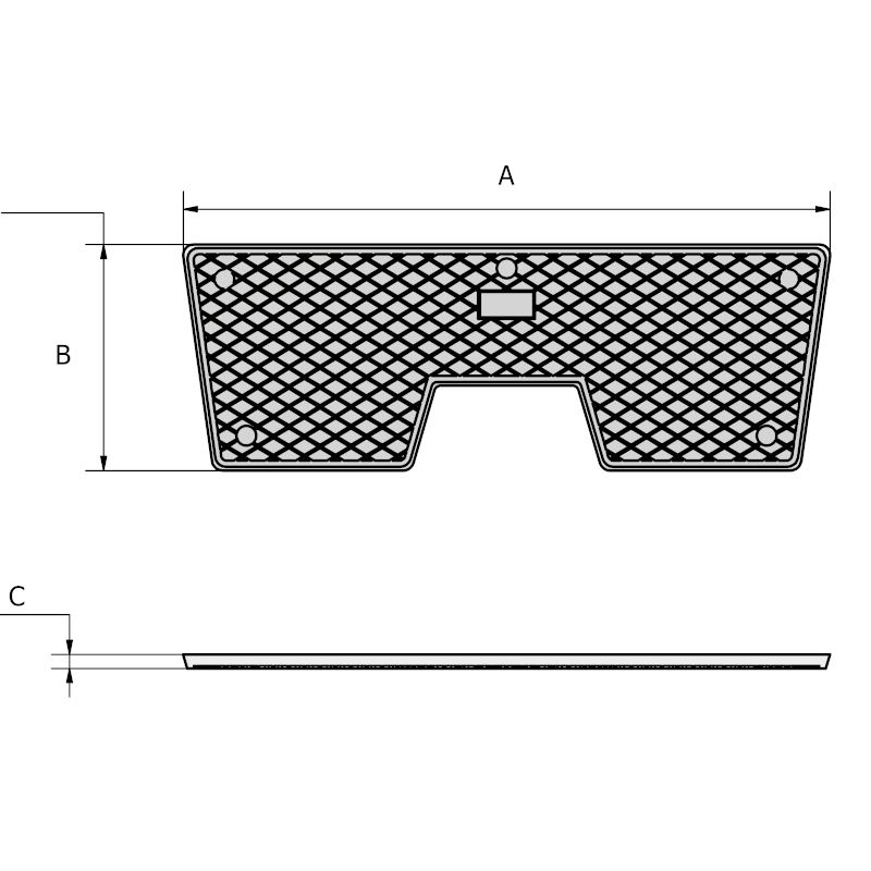 Can SB 22.1000 hekkplate 230x80 mm hvit