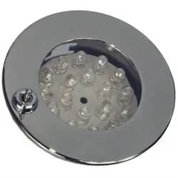 Agder Boat taklampe LED hvit med bryter 12V