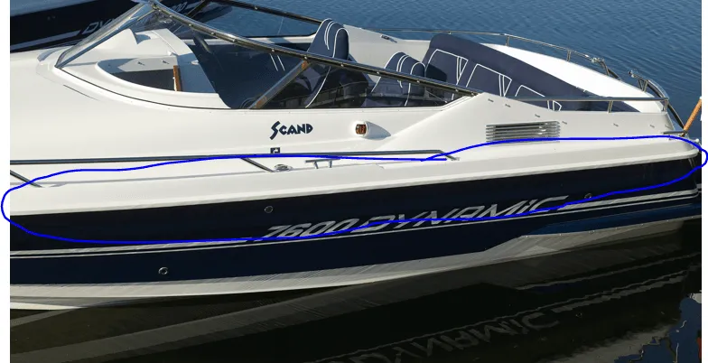 Agder Boat fenderlist C1564A 18 m grå