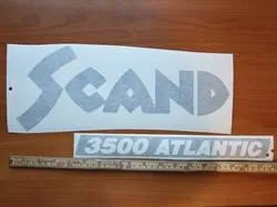 Agder Boat Scand 3500 Atlantic dekal mørk blå per side