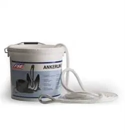 Agder Boat ankerline 14 mm 50 m hvit bly