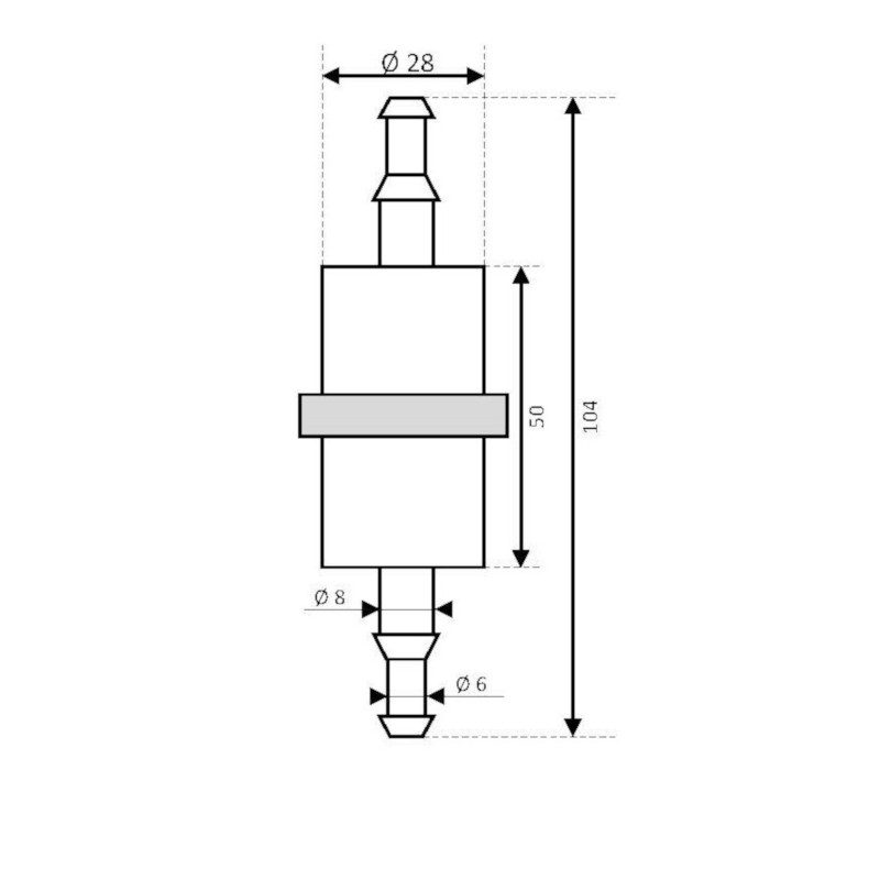 Can SB 13.2563 drivstoffilter diesel/bensin 2000cc