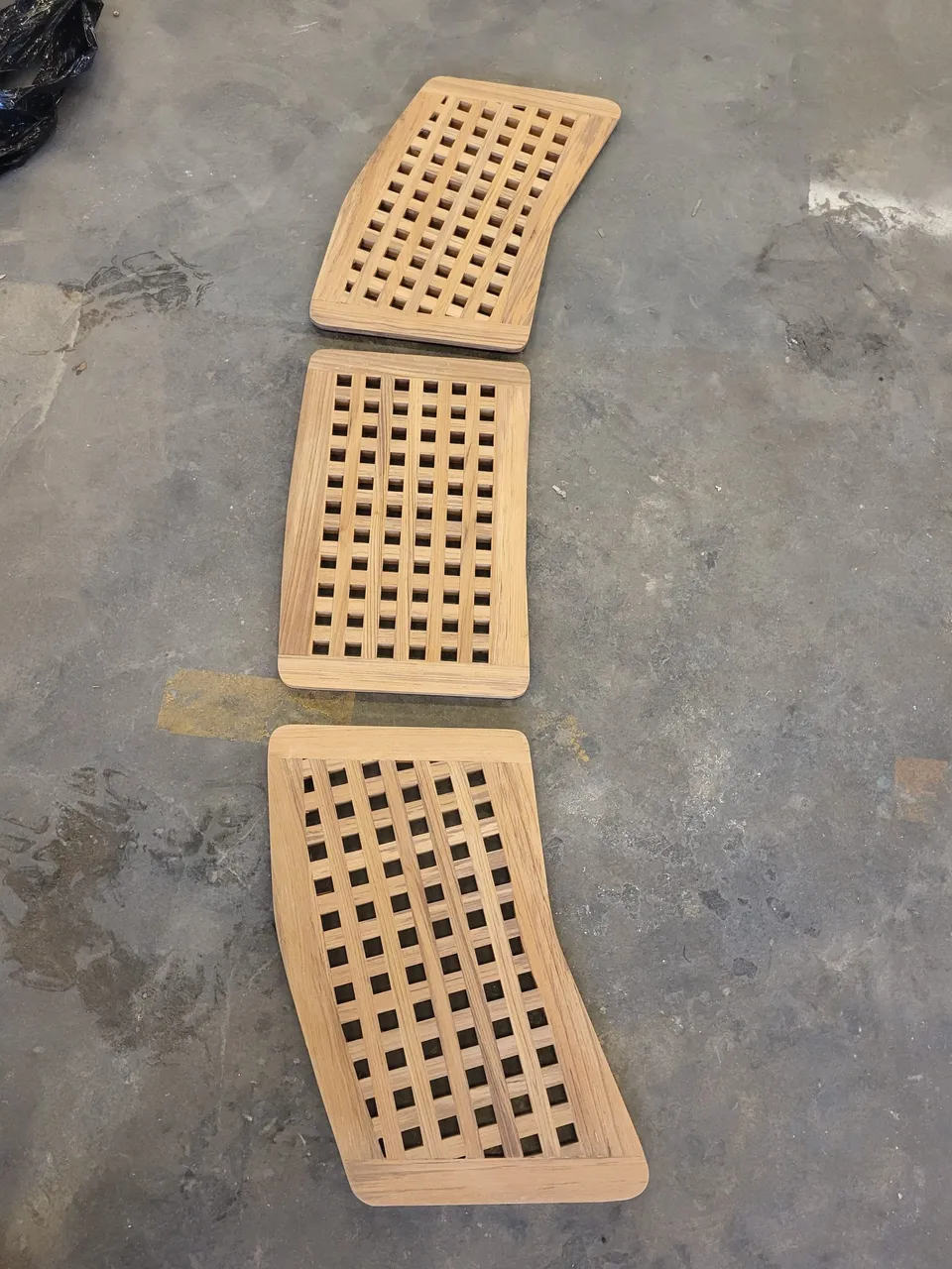 Agder Boat Scand 9200 trallverk teak flettet 3 stk