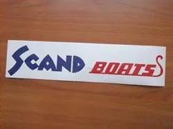 Agder Boat Scand Boat logo folie blå rød 330 mm