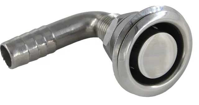Agder Boat tanklufter flushmontert syrefast 16 mm 90 grader