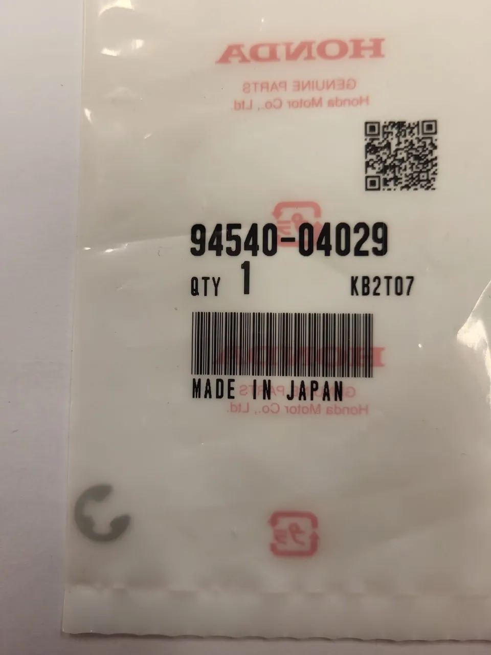 Honda 94540-04029 E-ring 4 mm låsering original