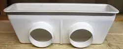Agder Boat ventilboks 2 slanger hvit 5 klaffer