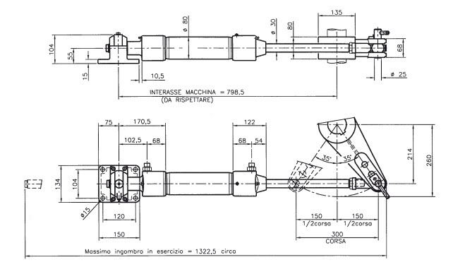 Mavi Mare CI780 sylinder hydraulikk original