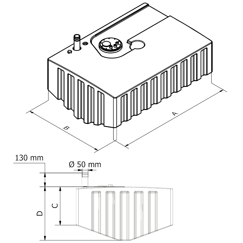 Can SB 01.9022 drivstofftank 325 liter