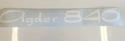Agder Boat 840 logo hvit stor A 1993-2003
