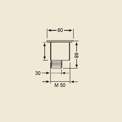 Mavi Mare 233.06 avløpshylse nylon hvit